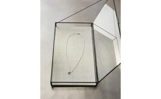 CAJA JOYERO PERFIL METAL NEGRA