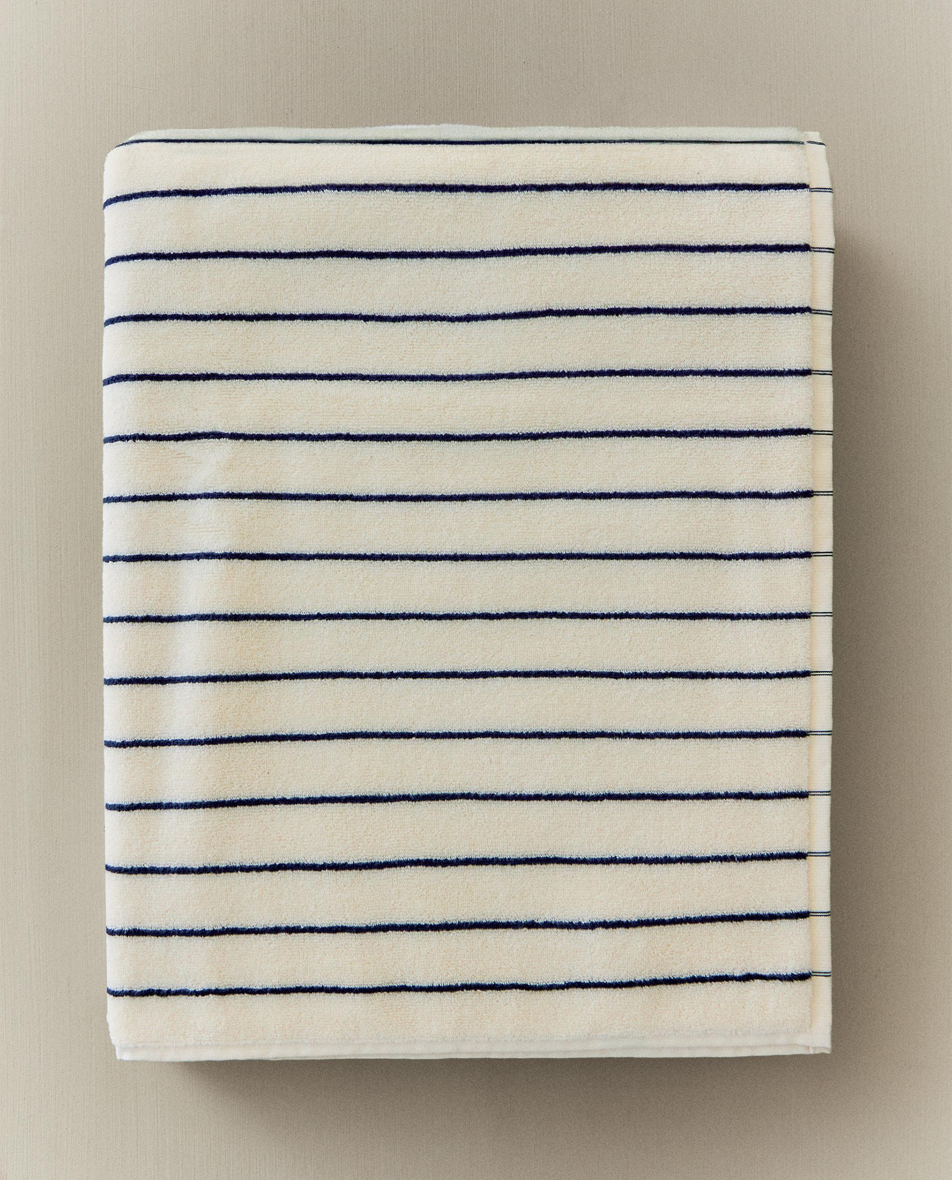 COLOURED STRIPE BATH TOWEL COLOURED STRIPE BATH TOWEL