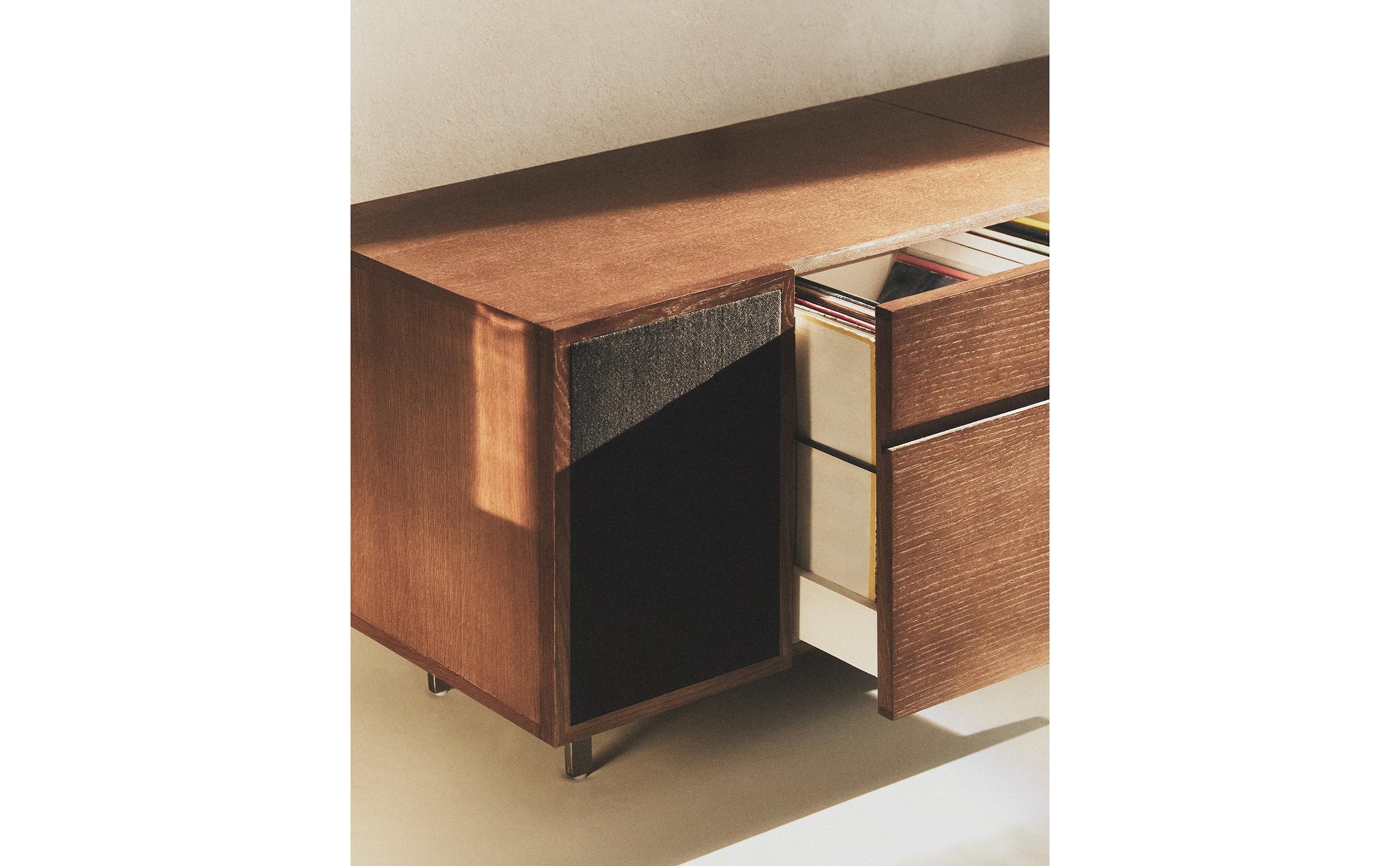 OAK STORAGE CABINET