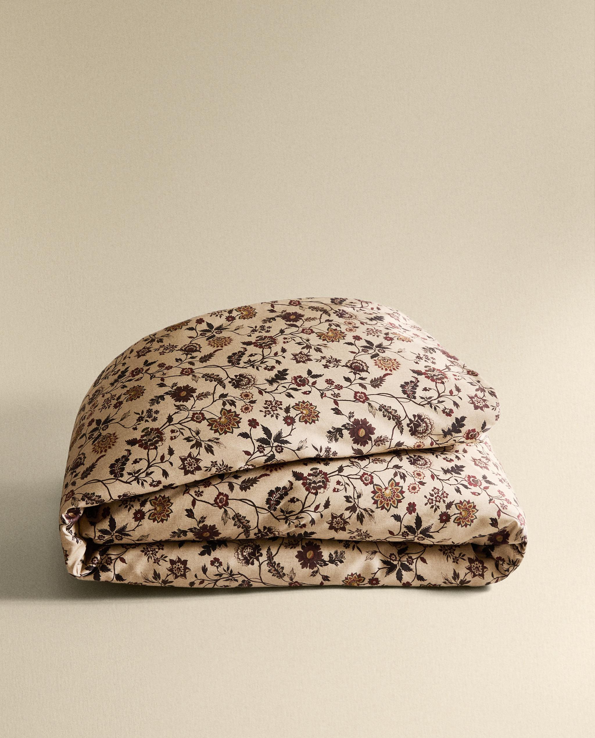 フラワープリント サテンデュべカバー | Zara Home 日本/Japan