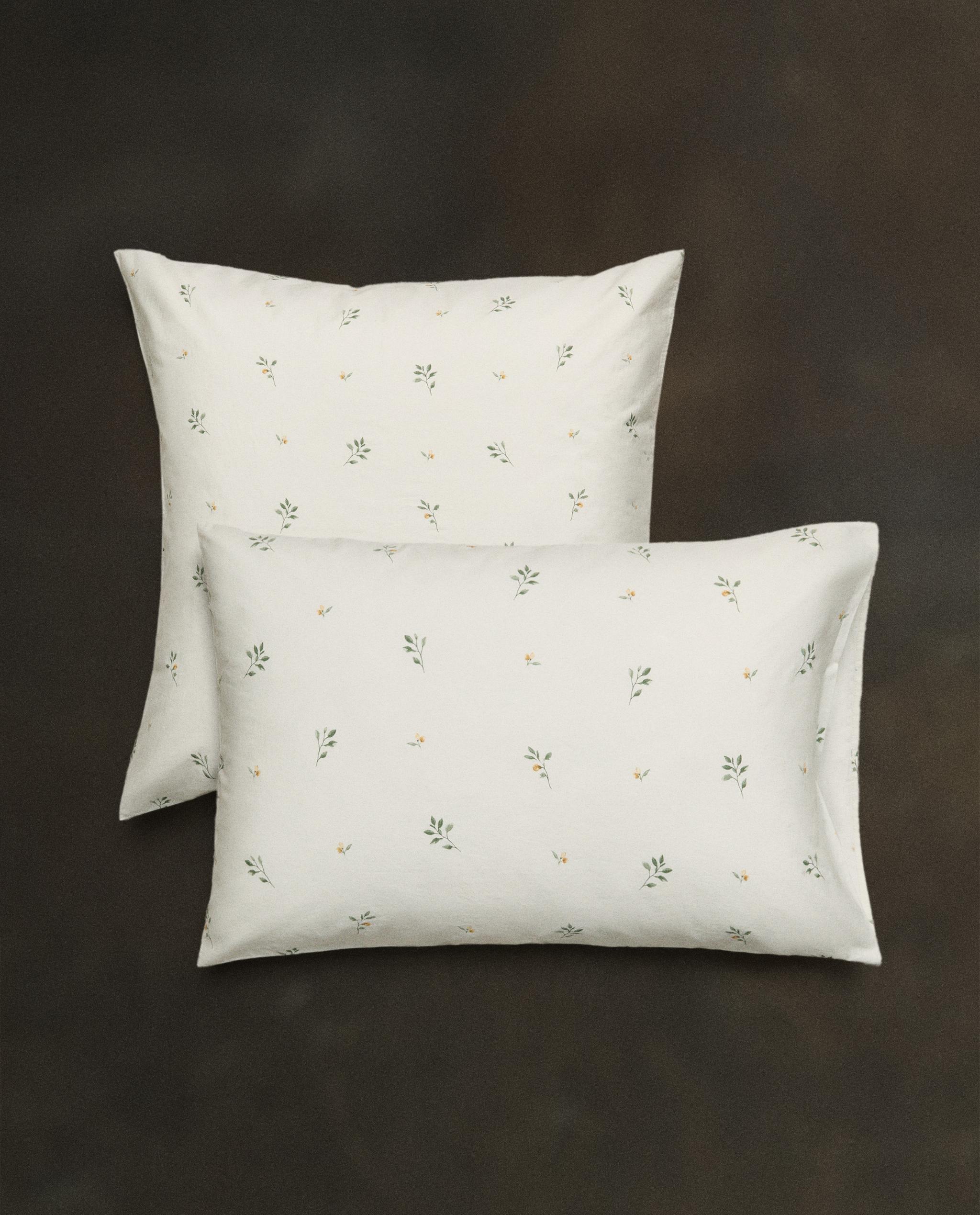 ザラホーム ZARA HOME 刺繍 レース ベットカバー　枕カバー　セット パーケルコットン ピローケース（200スレッド） | Zara Home
