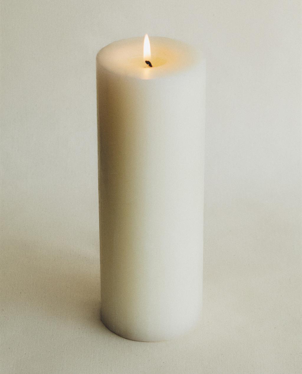 LONG DECORATIVE CYLINDRICAL CANDLE