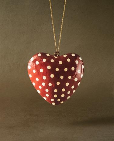 METAL HEART CHRISTMAS TREE DECORATION