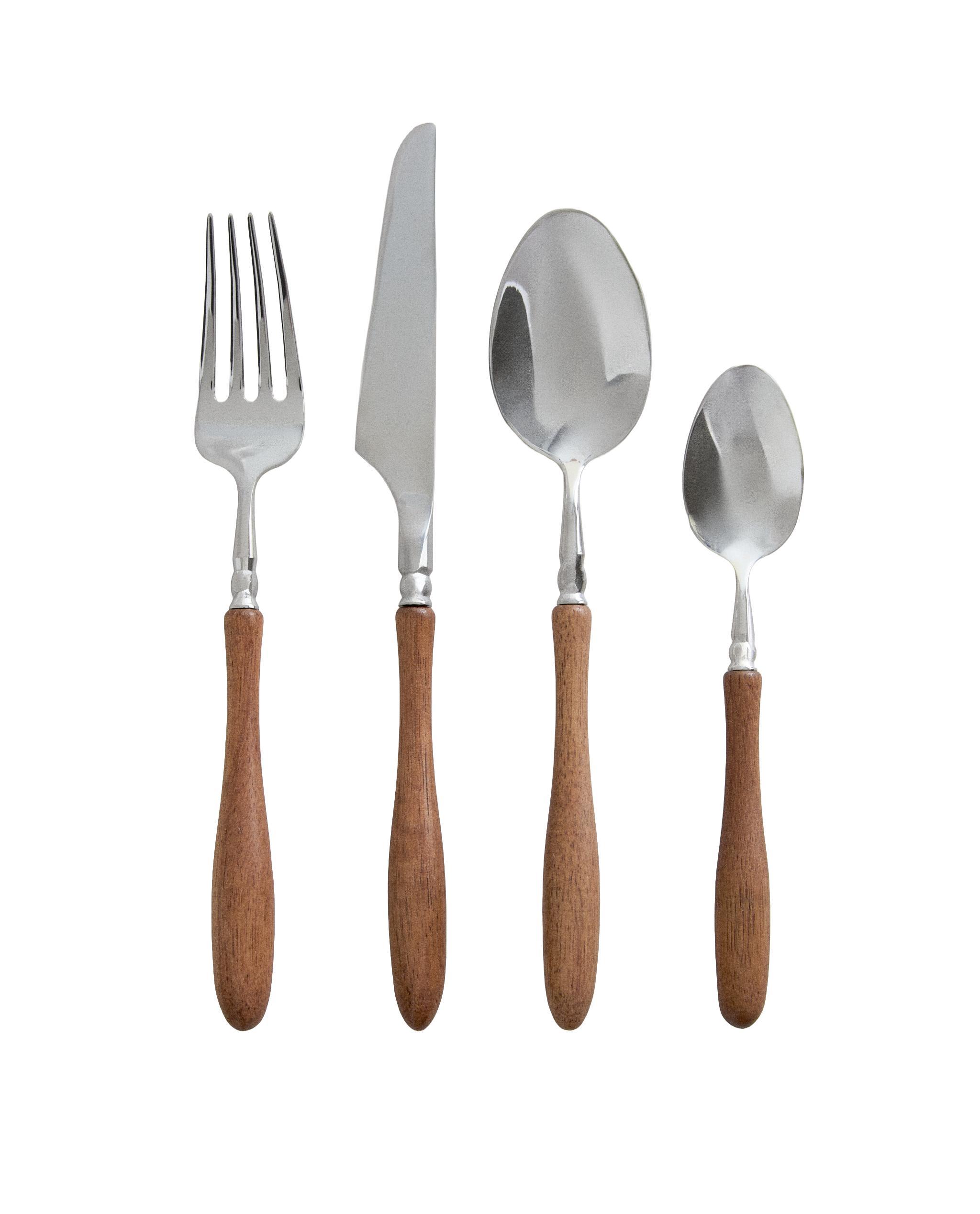 CUTLERY SET WITH ACACIA WOOD HANDLE (SET OF 4) product thumbnail 4