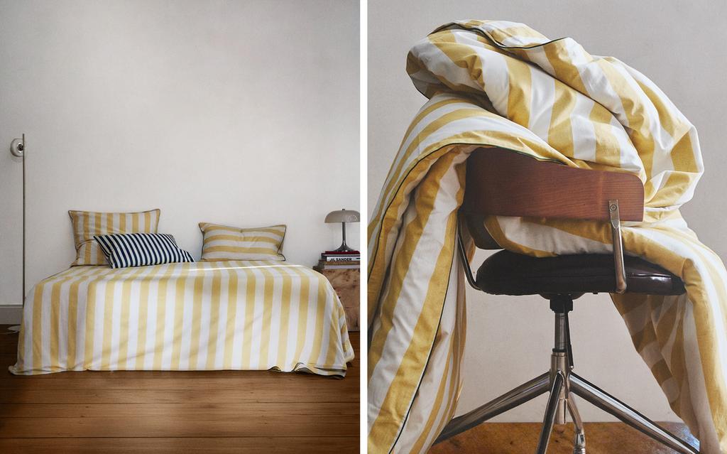 STRIPED WASHED COTTON DUVET COVER STRIPED WASHED COTTON DUVET COVER