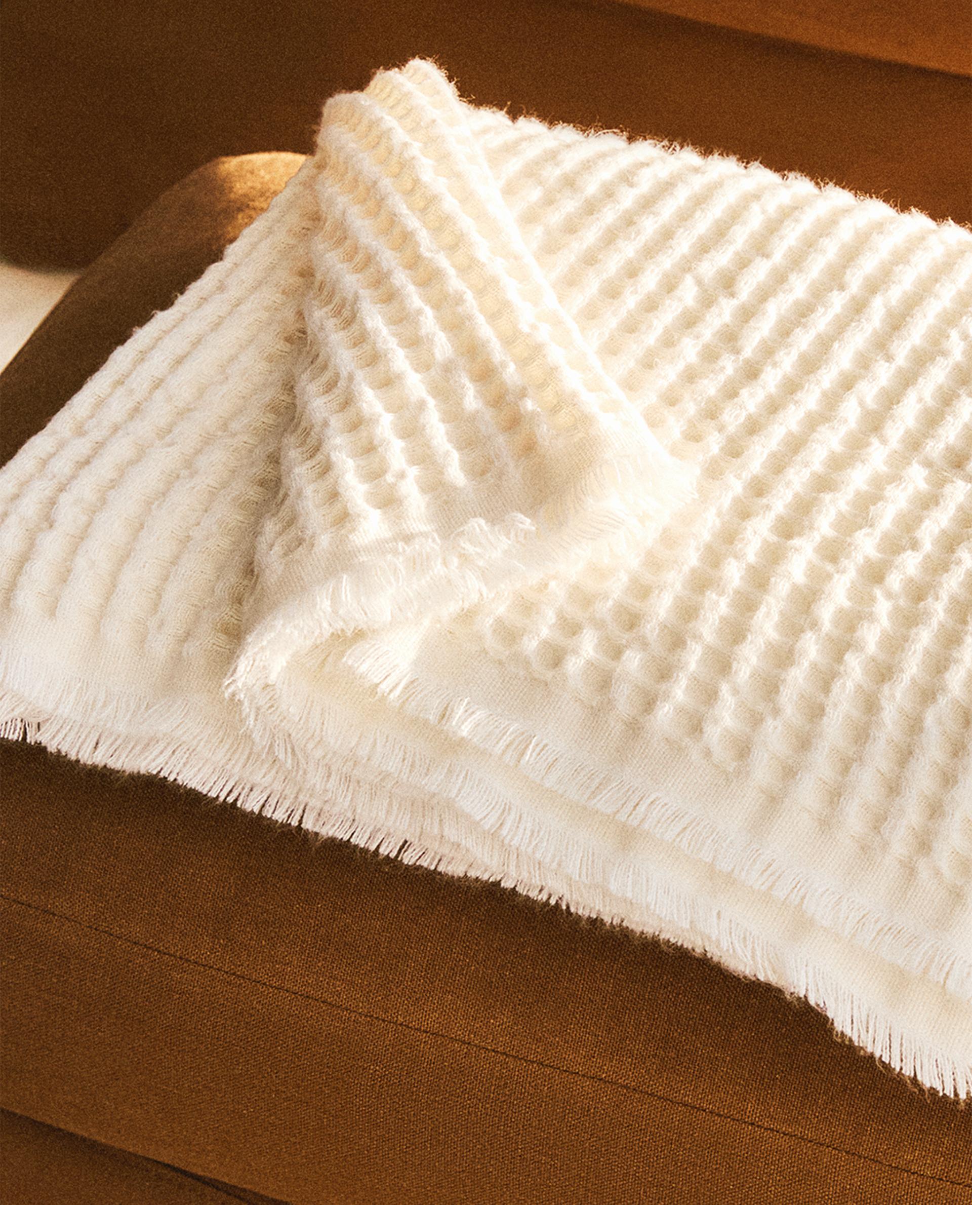 WAFFLEKNIT THROW Zara Home Thailand