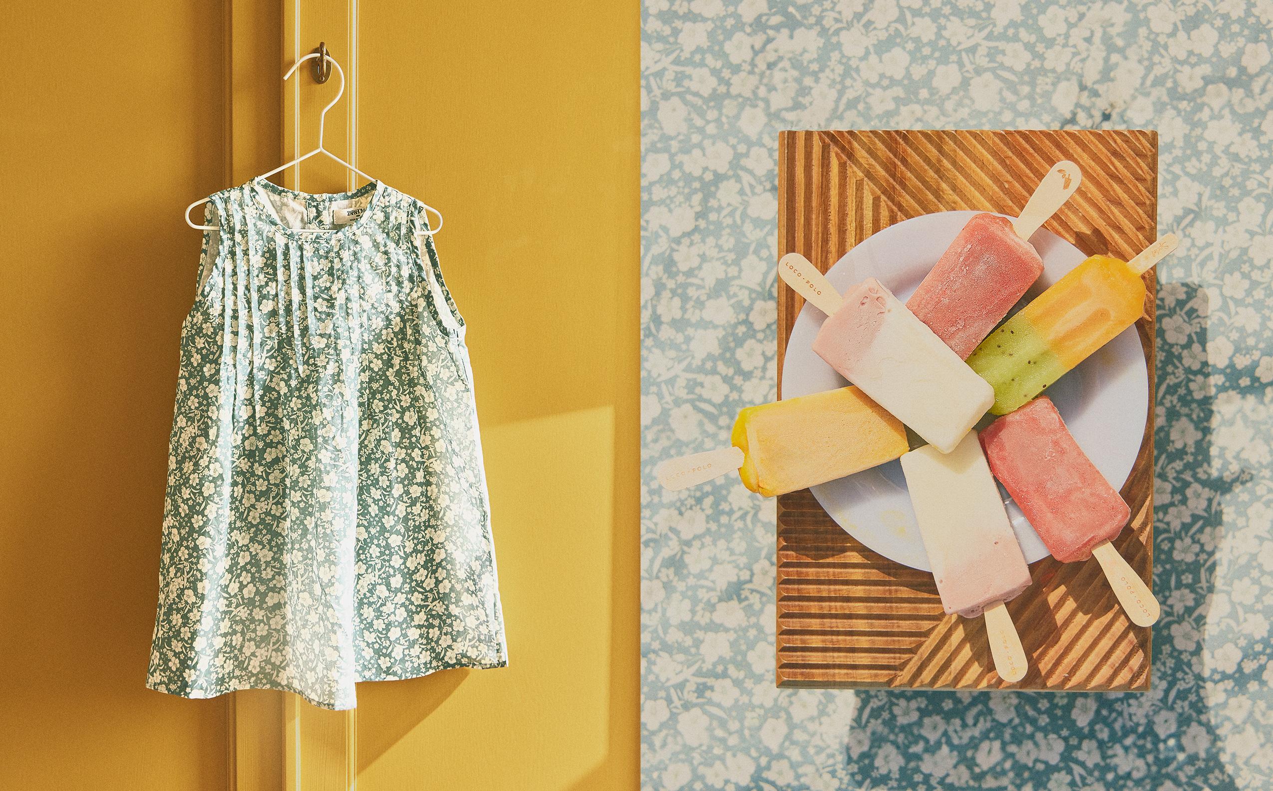 CHILDREN'S TROPICAL FLORAL COTTON DRESS