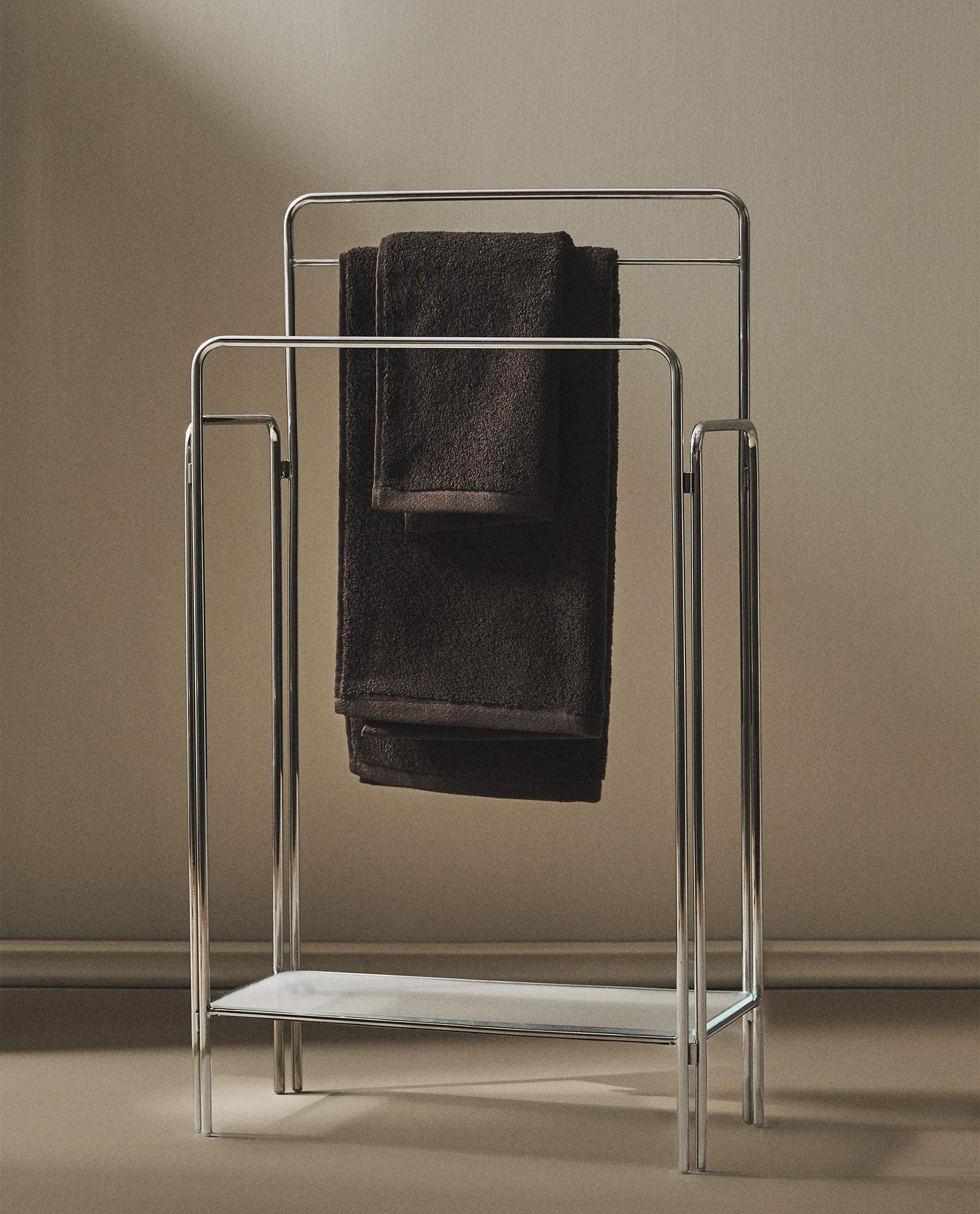 STEEL AND GLASS TOWEL RACK | Zara Home Monaco