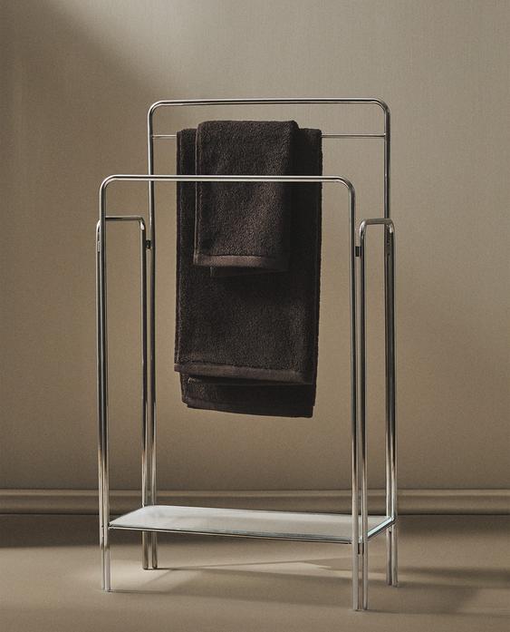 STEEL AND GLASS TOWEL RACK STEEL AND GLASS TOWEL RACK