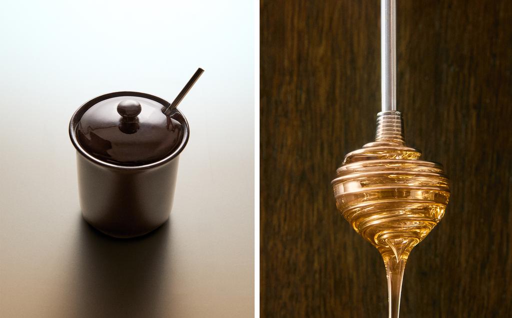 وعاء عسل خزف حجري