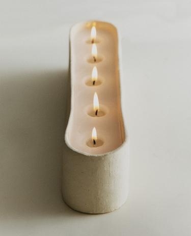 LONG CERAMIC DECORATIVE CANDLE