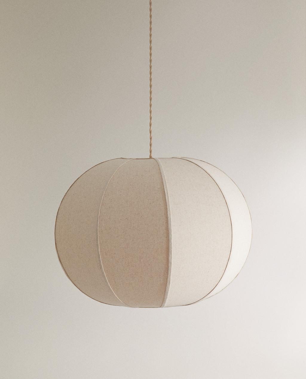 LARGE LINEN CEILING LAMP