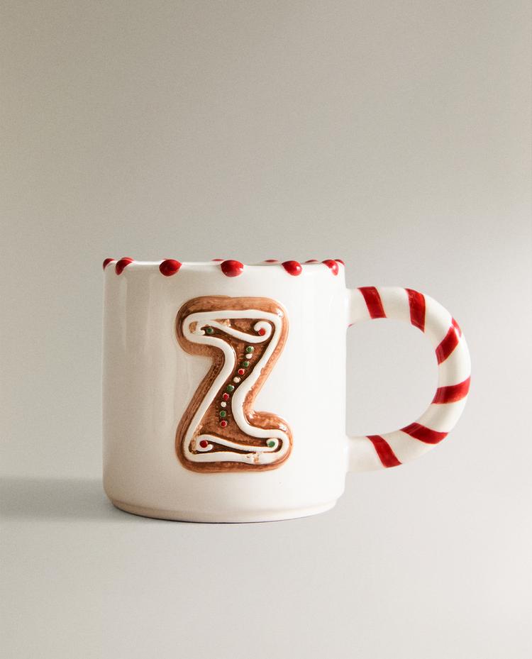 CHILDREN’S CHRISTMAS LETTER Z STONEWARE MUG