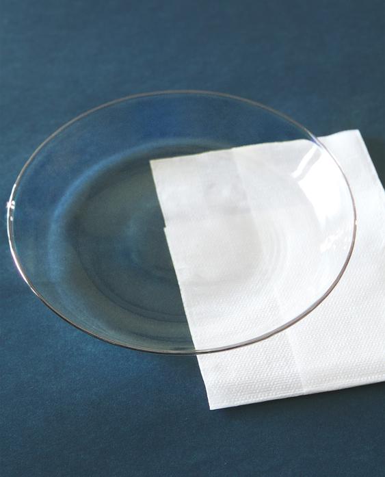 BOROSILICATE GLASS SIDE PLATE WITH RIM