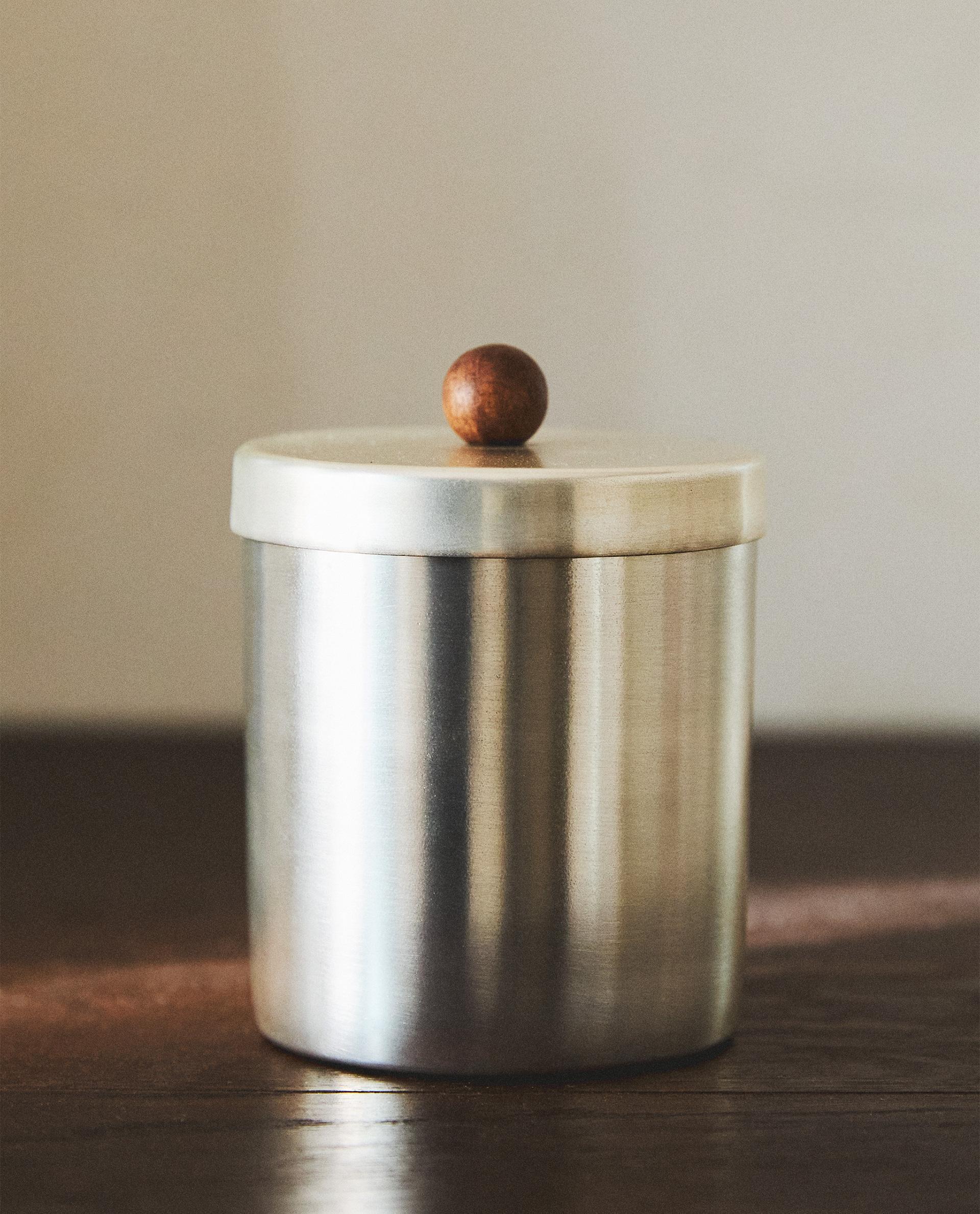 METAL BATHROOM STORAGE JAR