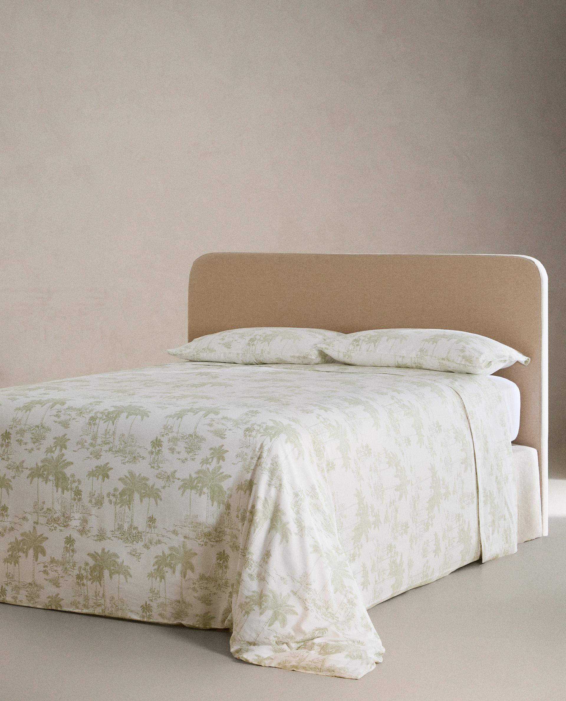 ヤシの木 トワルドジュイ サテン トップシーツ | Zara Home 日本/Japan