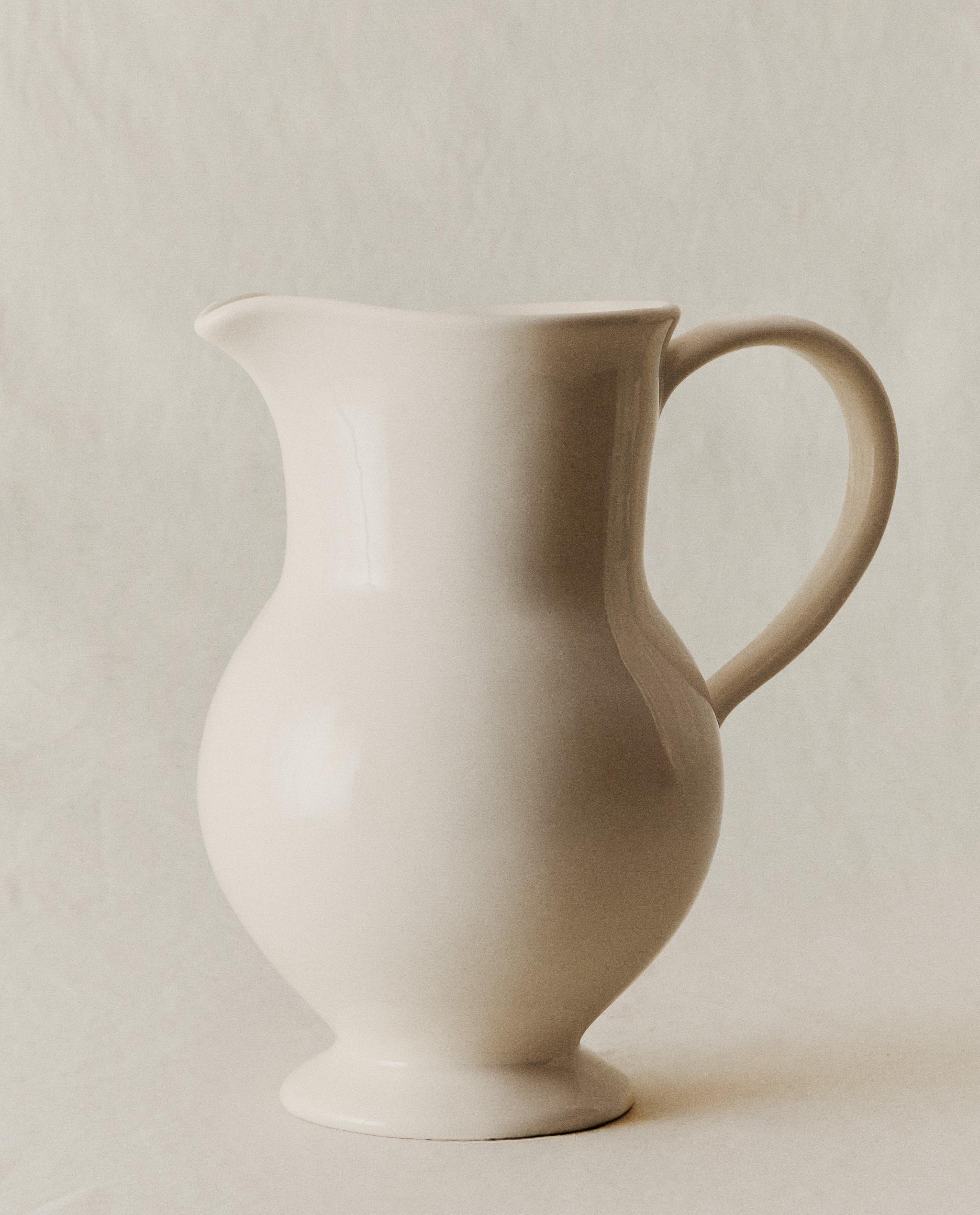 DECORATIVE CREAM CERAMIC JUG product thumbnail 8