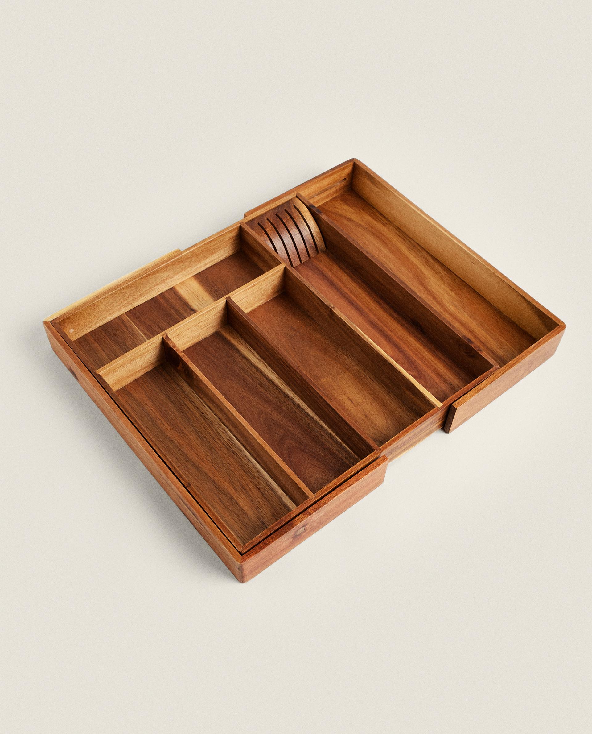 EXTENDIBLE WOODEN CUTLERY TRAY product thumbnail 7