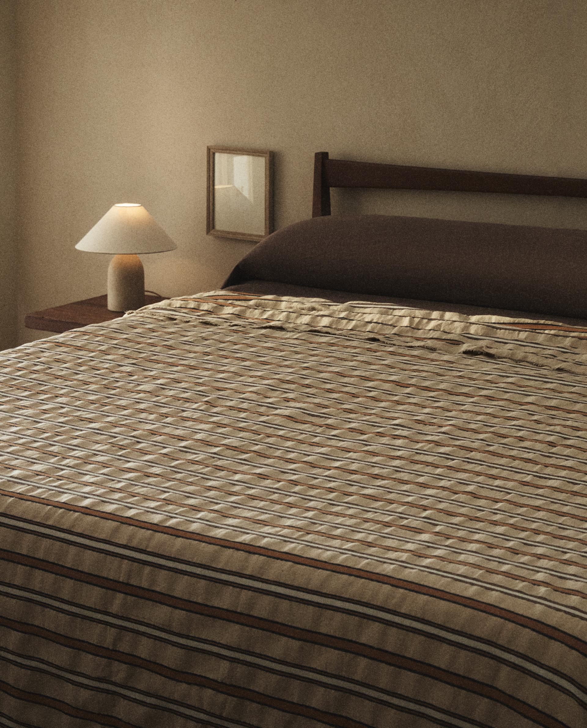 STRIPED BEDSPREAD