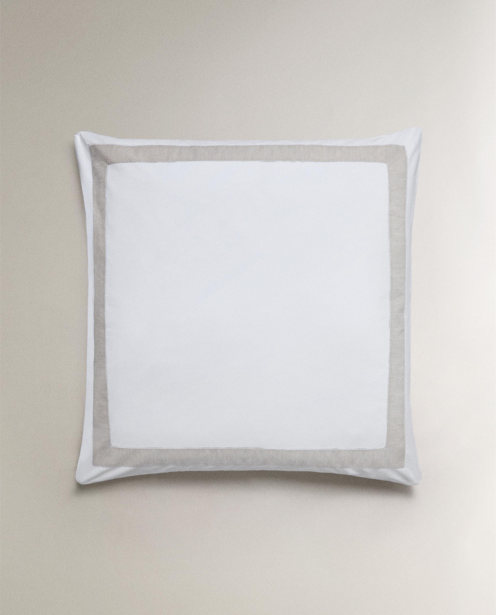 COTTON PILLOWCASE WITH LINEN BORDER product thumbnail 3