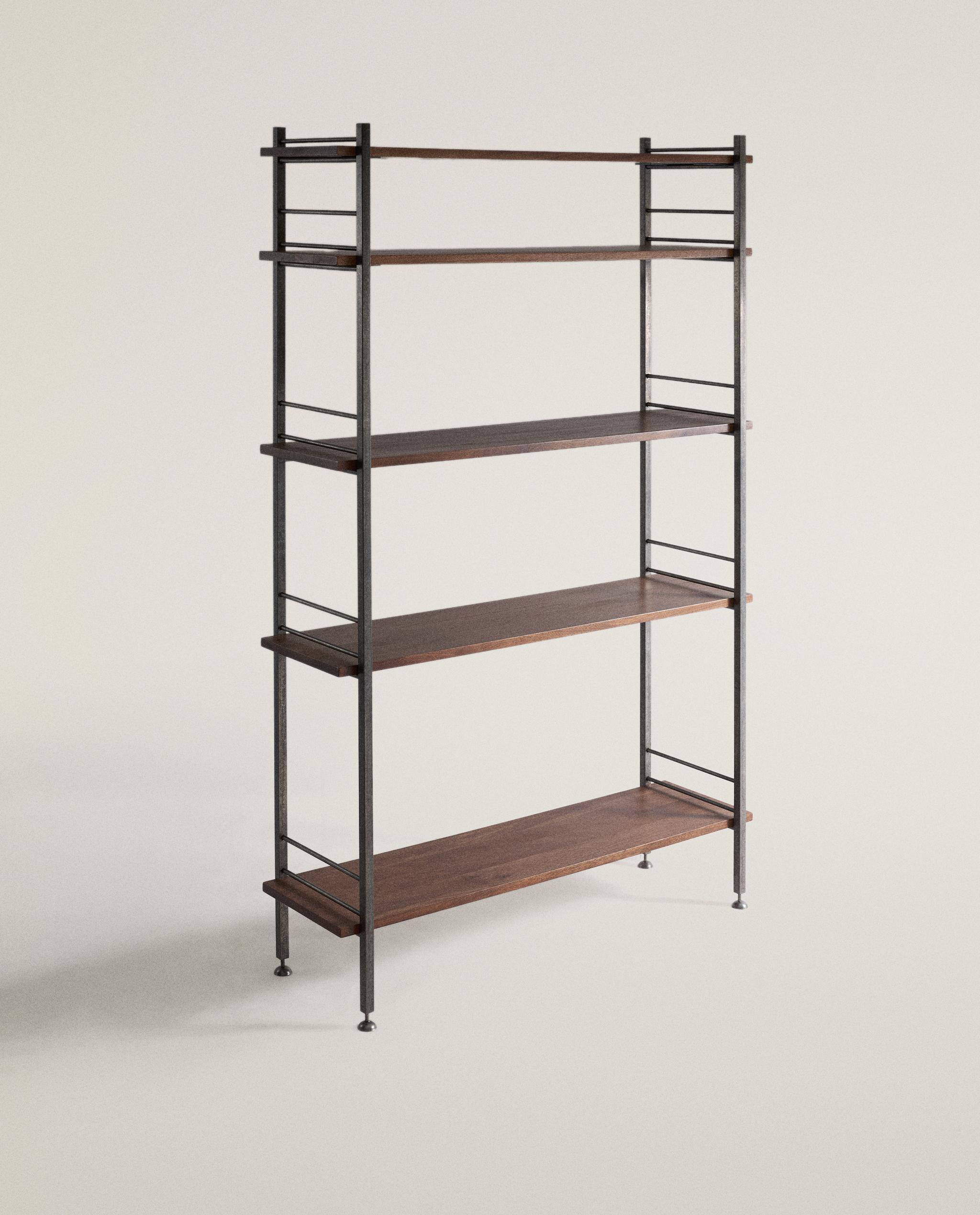 ÉTAGÈRE HAUTE ACIER ET BOIS — Zara Home
