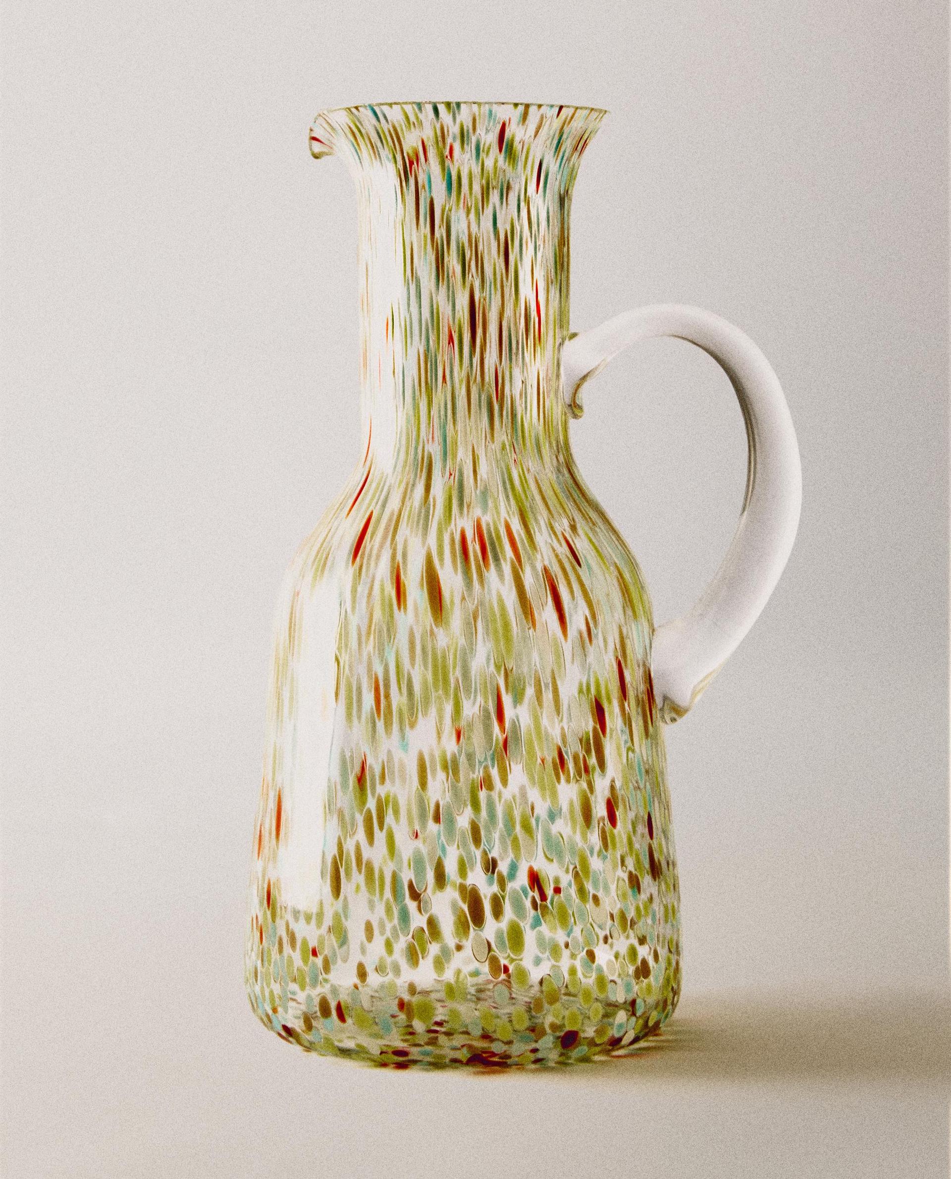 MULTICOLOR GLASS PITCHER MULTICOLOR GLASS PITCHER