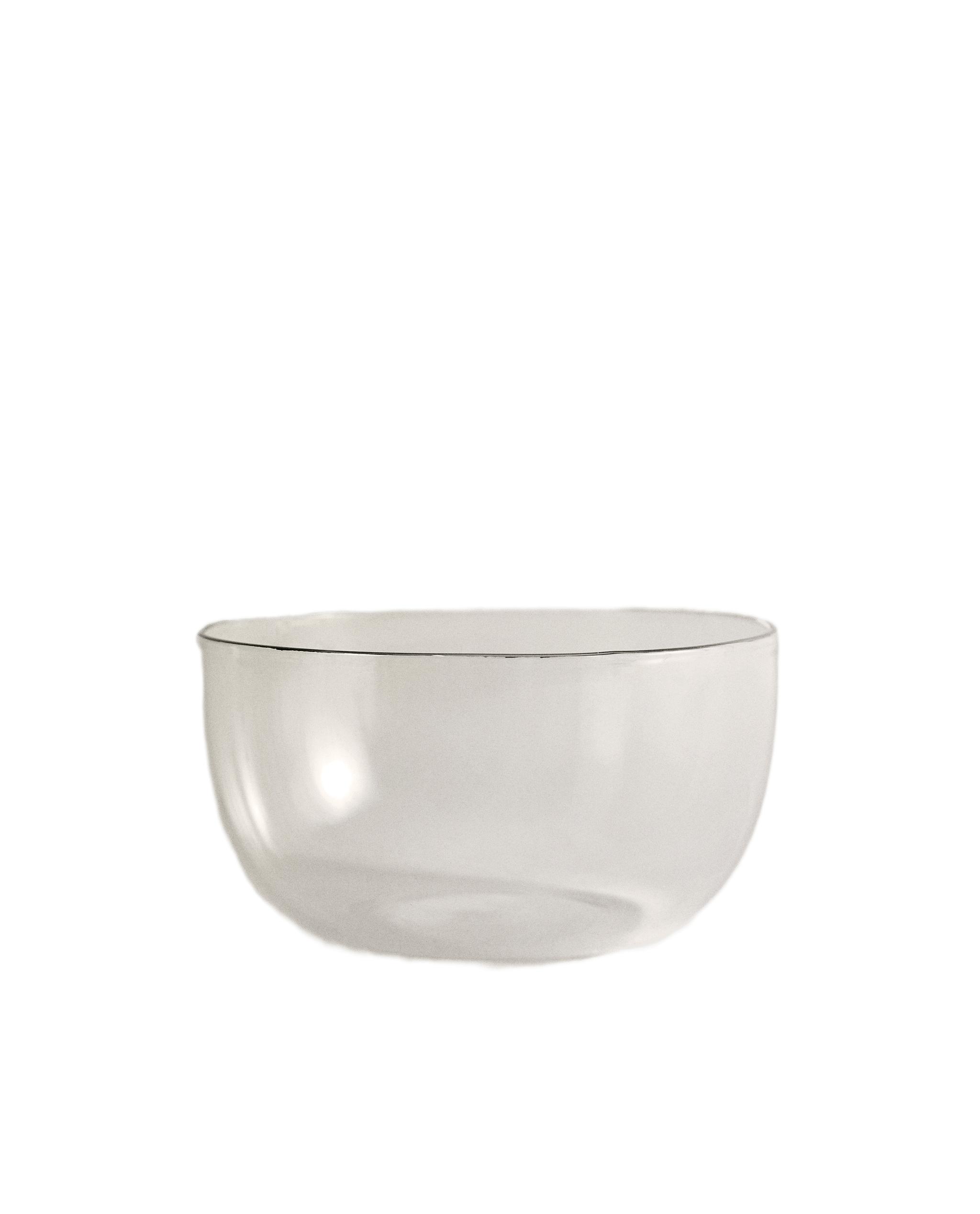 BOROSILICATE GLASS BOWL WITH SILVER RIM product thumbnail 5