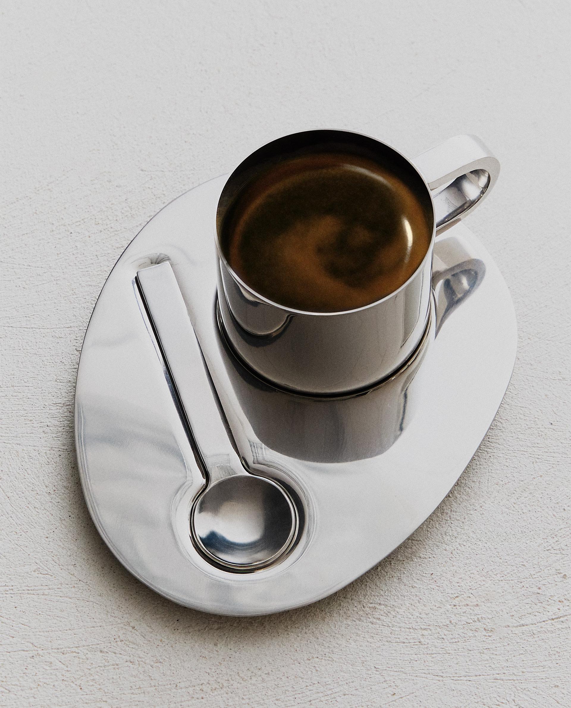STEEL MUG, SPOON AND TRAY SET product thumbnail 2