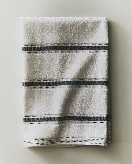 STRIPED COTTON TERRYCLOTH TEA TOWEL STRIPED COTTON TERRYCLOTH TEA TOWEL