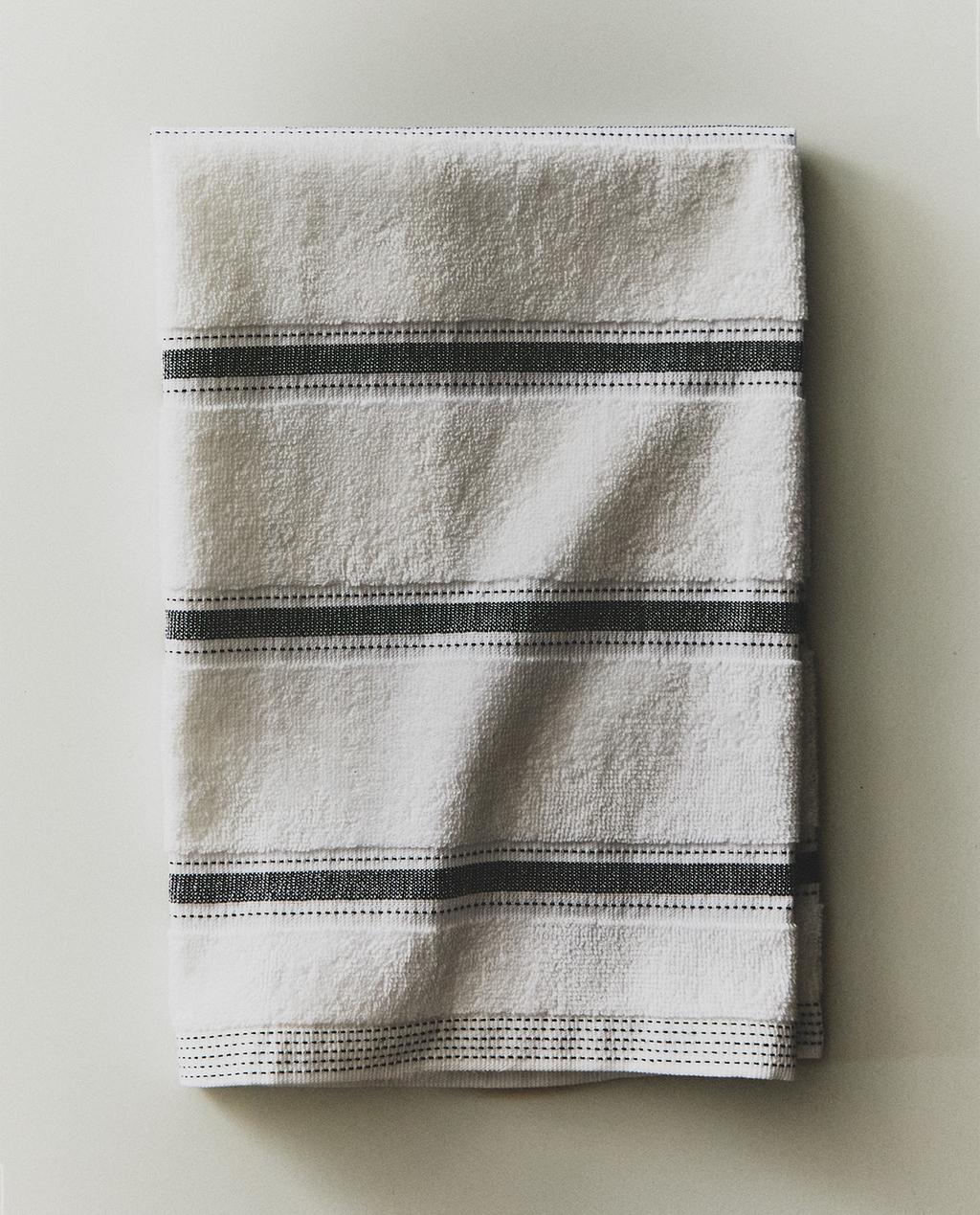 STRIPED COTTON TERRYCLOTH TEA TOWEL STRIPED COTTON TERRYCLOTH TEA TOWEL