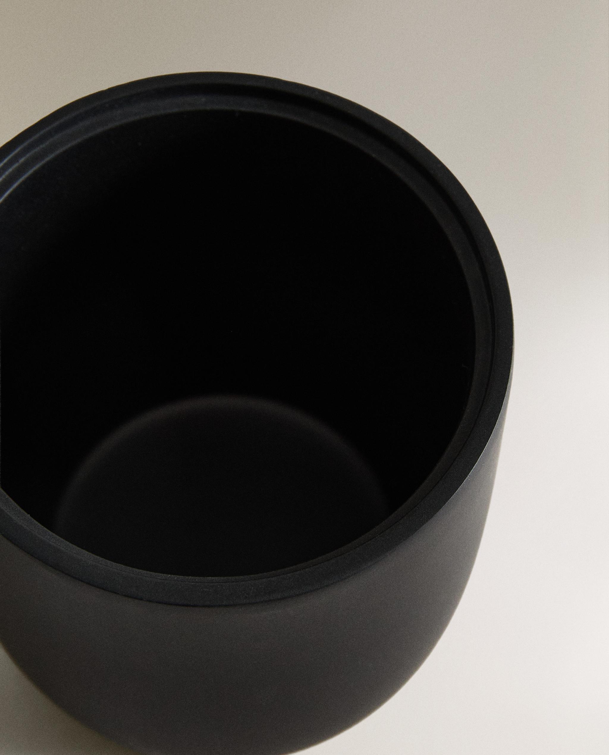 BLACK RESIN BATHROOM ORGANISER JAR product thumbnail 2