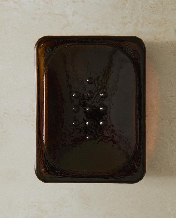 JABONERA BAÑO VIDRIO OSCURO