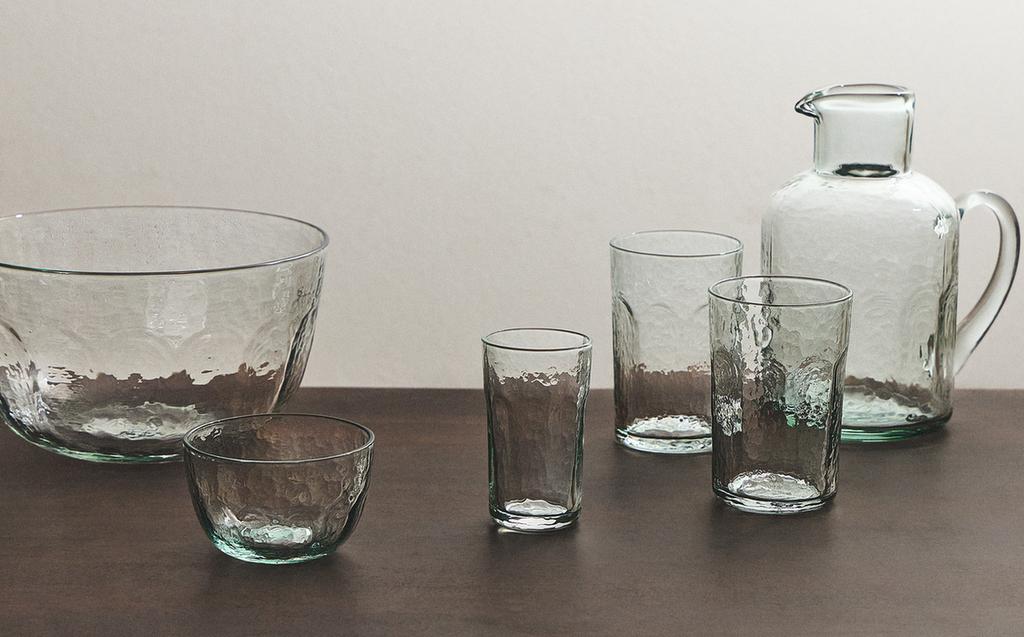 HAMMERED GLASS GLASSWARE HAMMERED GLASS GLASSWARE