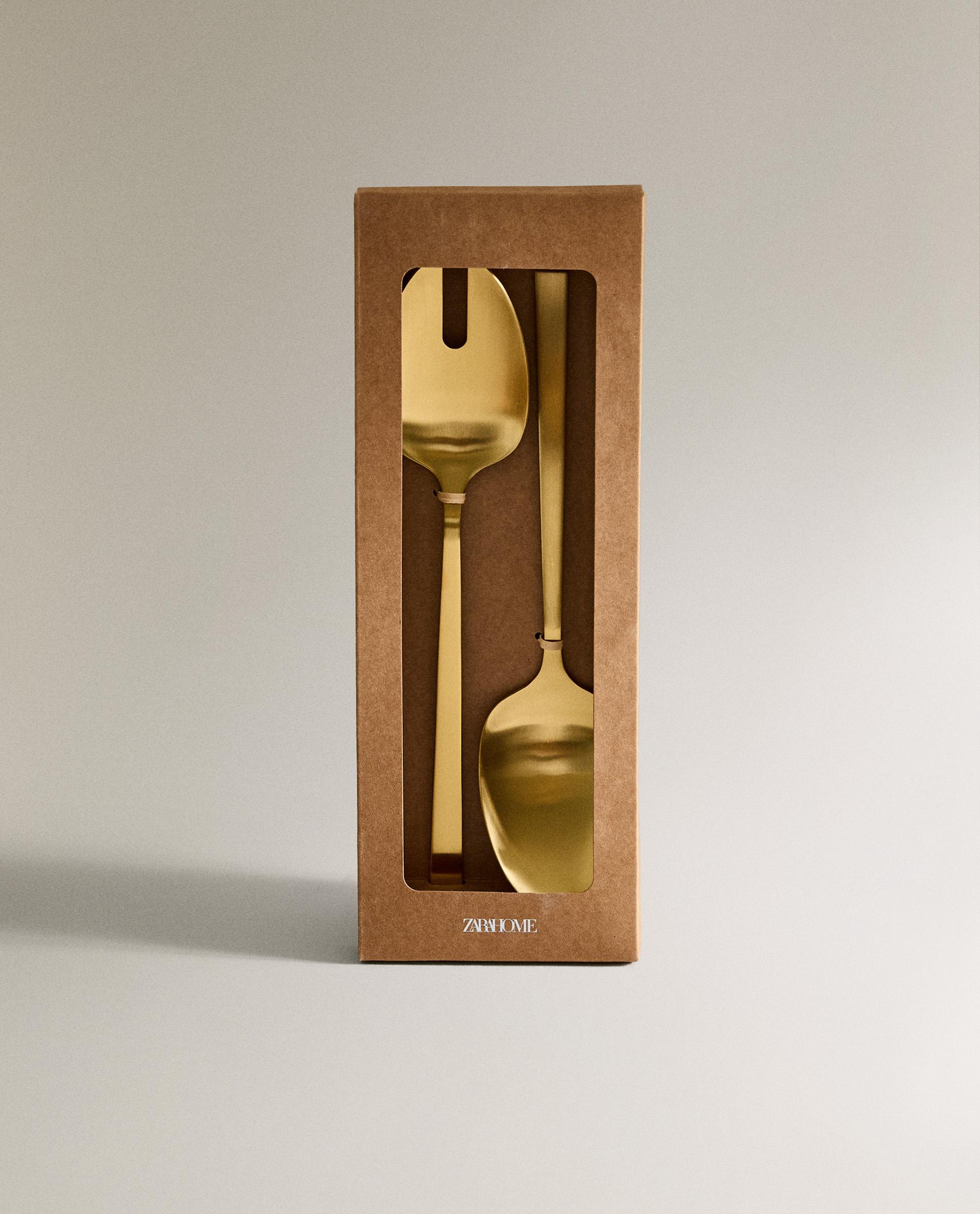 GOLDEN STEEL SALAD CUTLERY SET (SET OF 2) product thumbnail 6