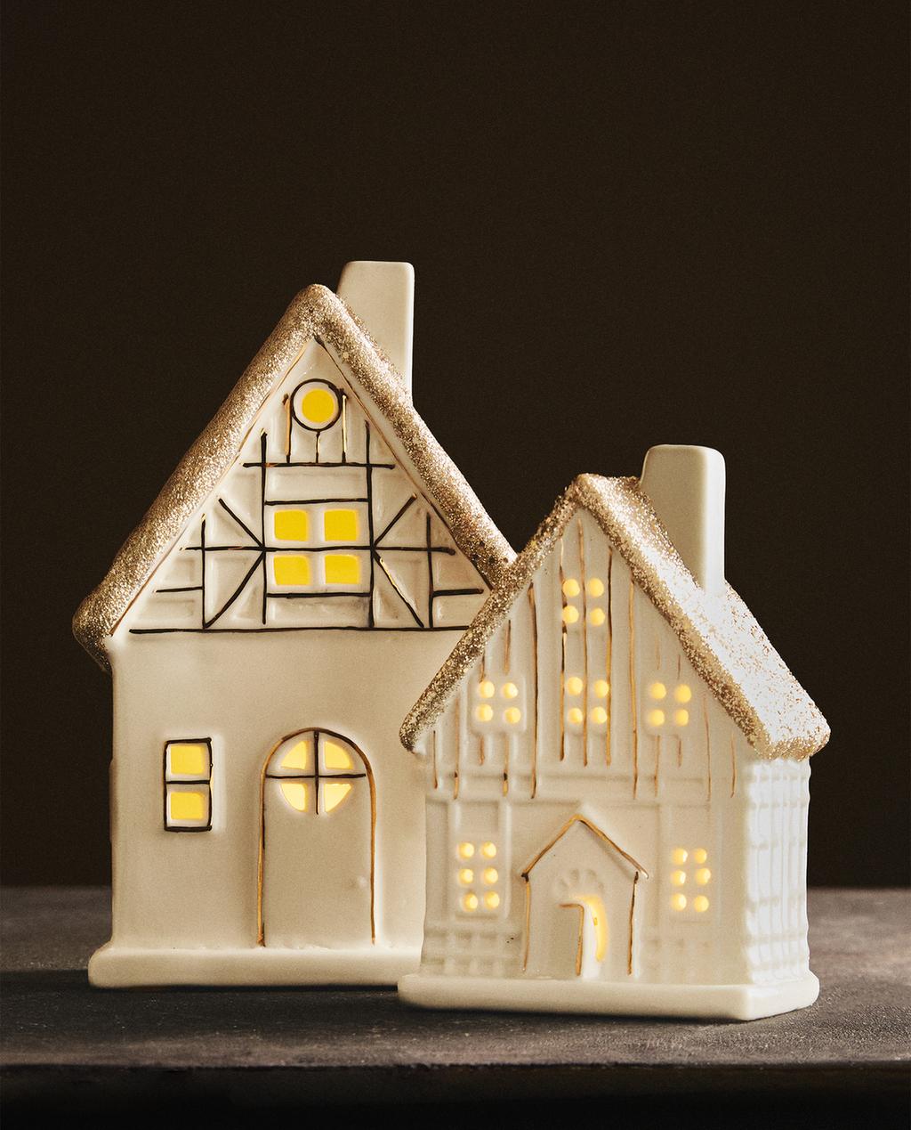 CERAMIC ORNAMENTS CHRISTMAS HOUSES