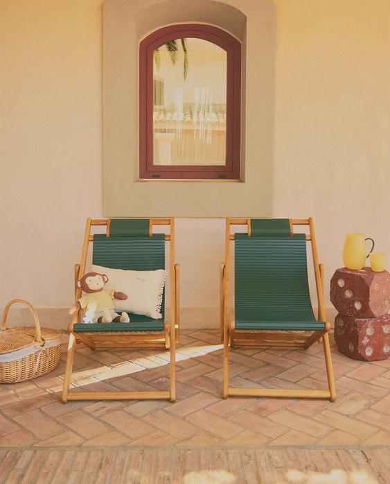 CADEIRA EXTERIOR INFANTIL DE MADEIRA DE BAMBU