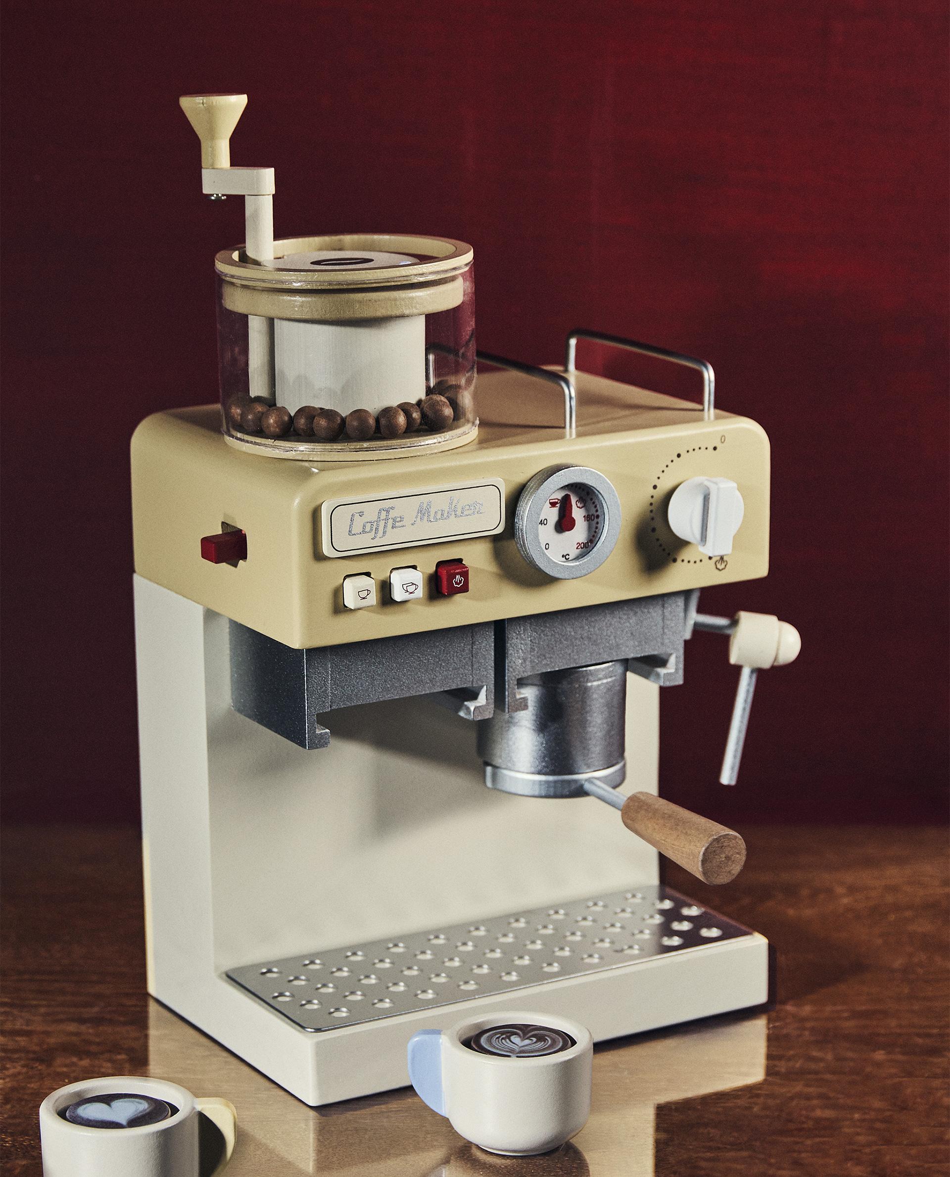 Childrens wooden coffee machine on sale