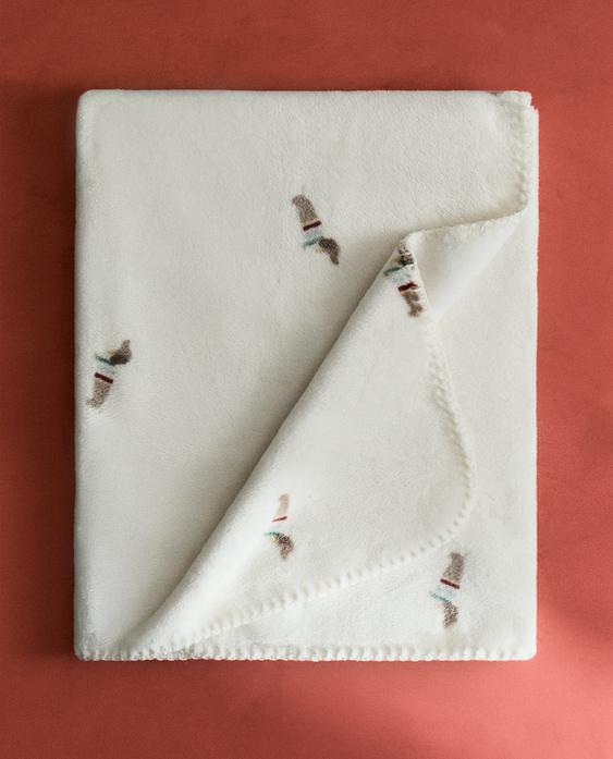 FLEECE DACHSHUND DOG BABY BLANKET