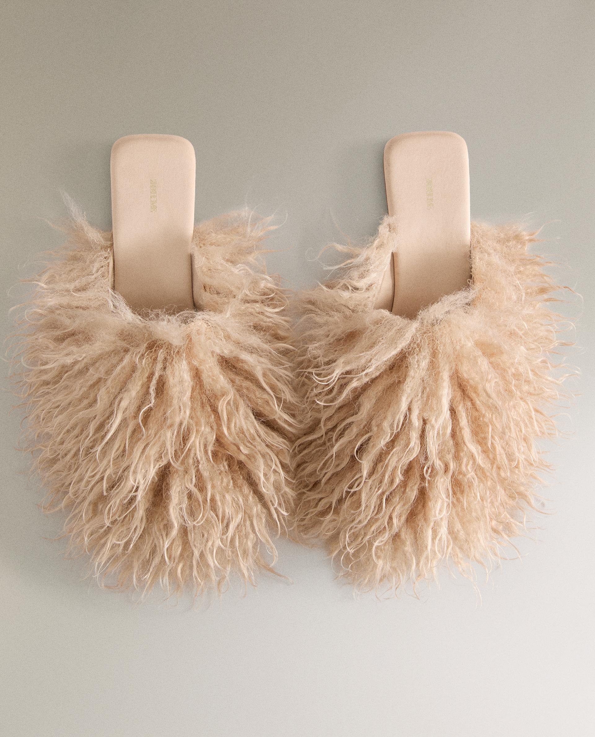 Mule fur slippers online