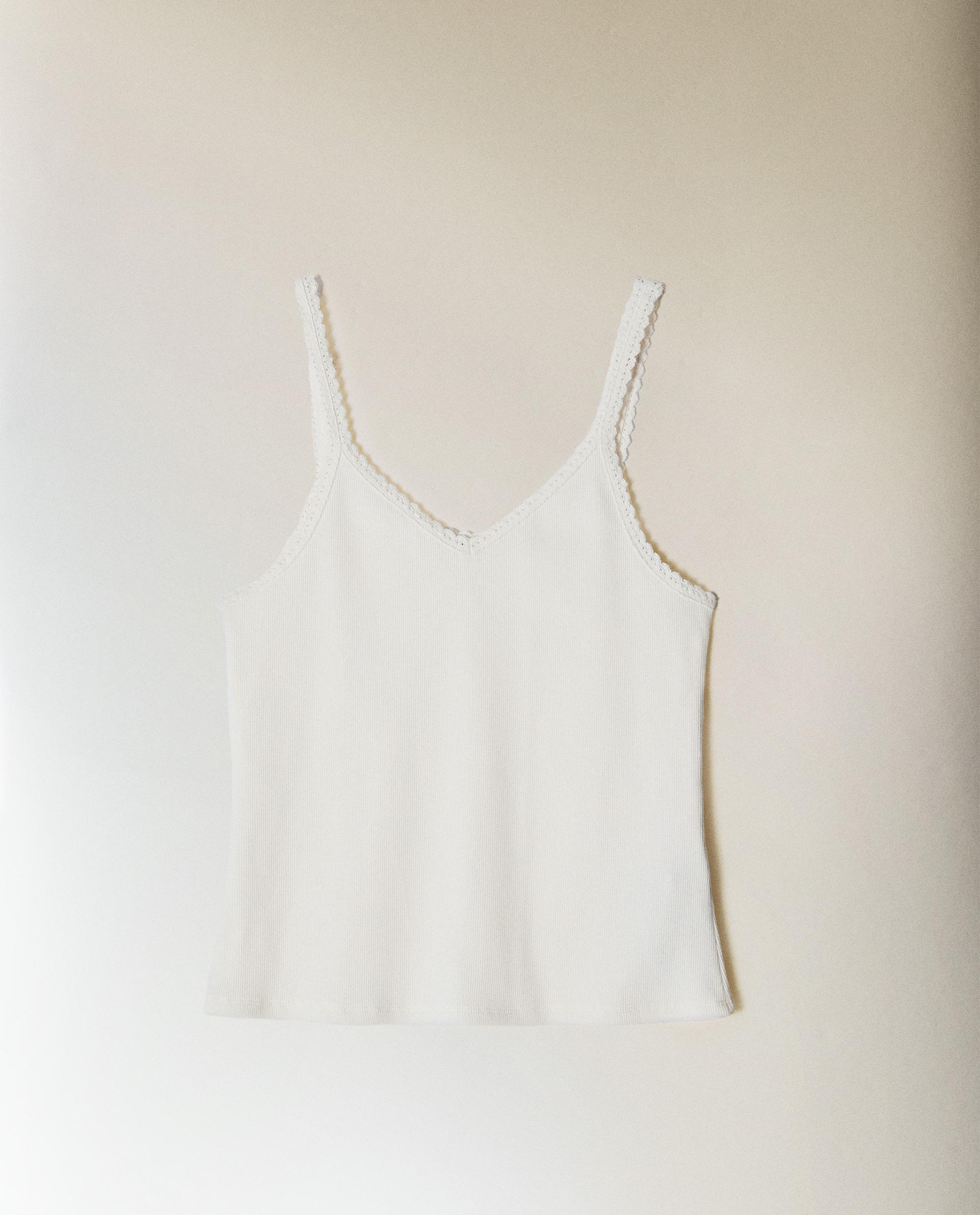 TOP WITH CROCHET DETAIL | Zara Home United States of America