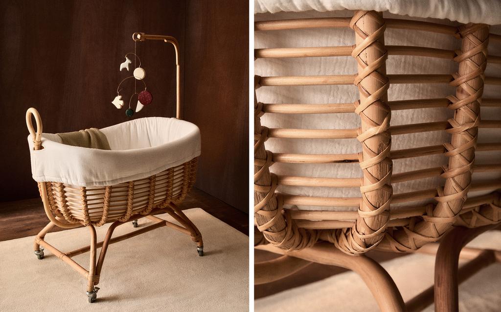 سرير صغير من الخيزران