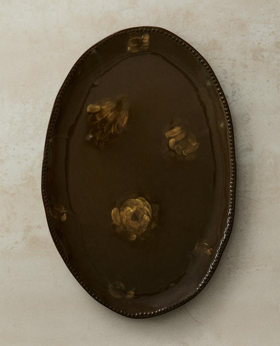 LARGE FLORAL BATHROOM TRAY