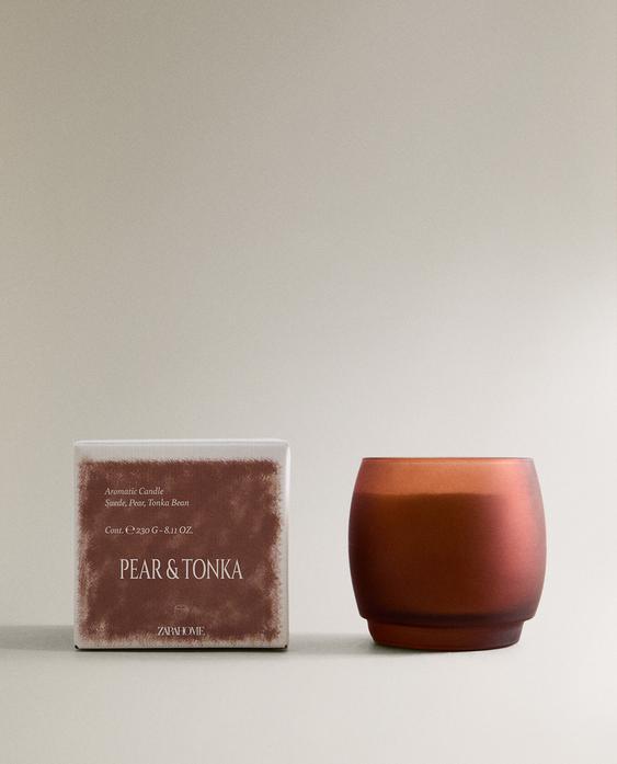 (230 G) VELA AROMÁTICA PEAR & TONKA