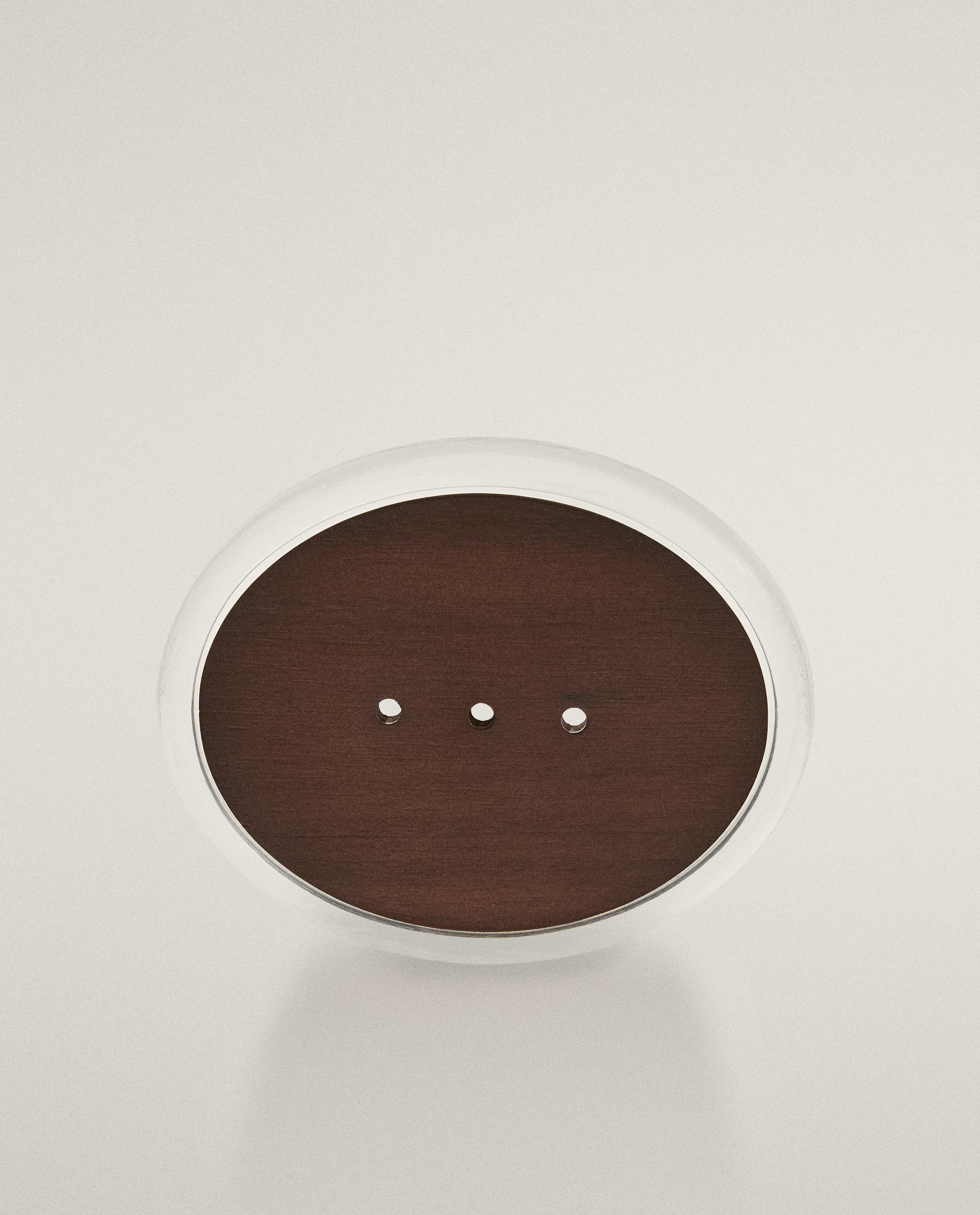 ACACIA WOOD AND GLASS SOAP DISH product thumbnail 5