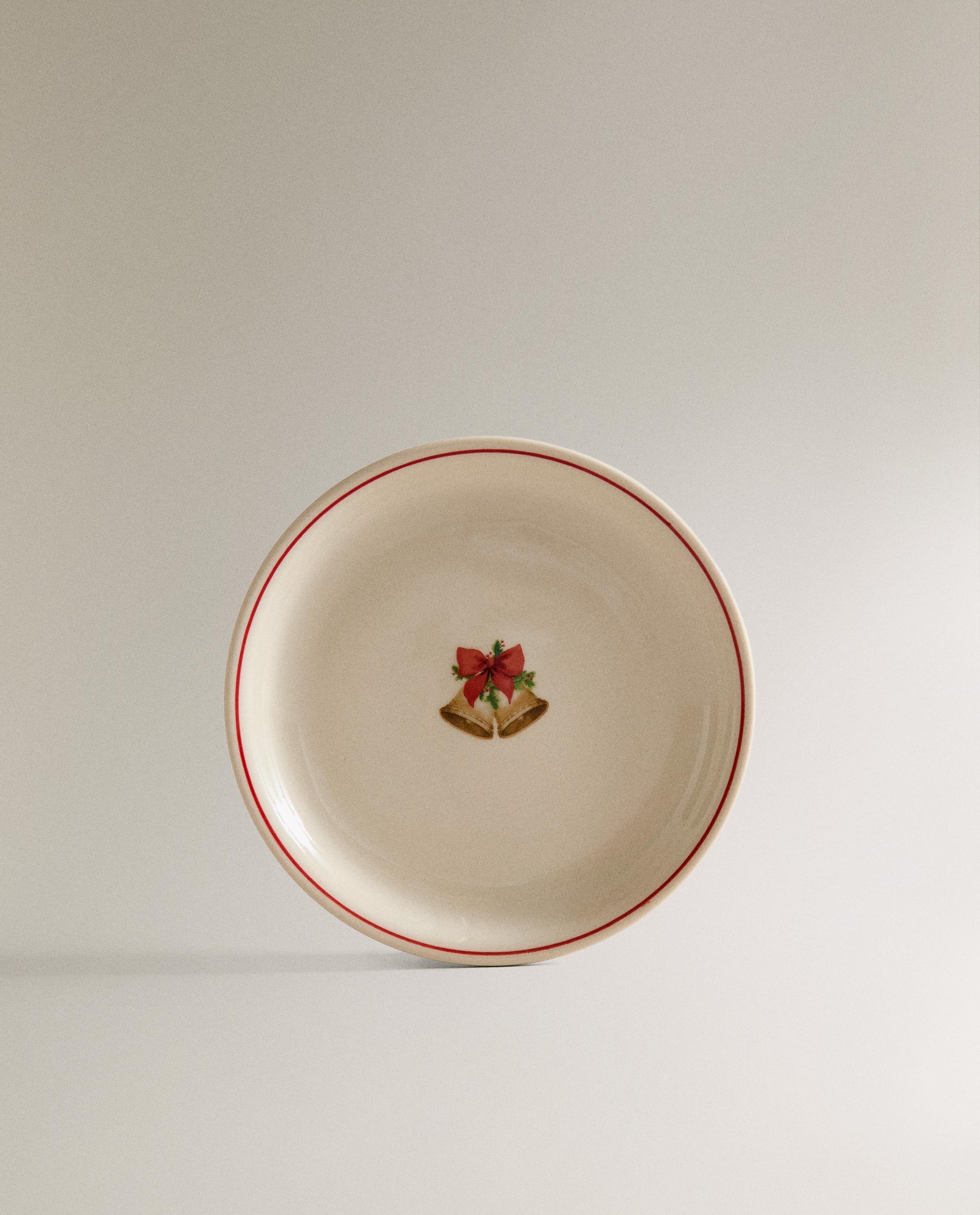 クリスマスモチーフ ストーンウェア製 サイドプレート | Zara Home