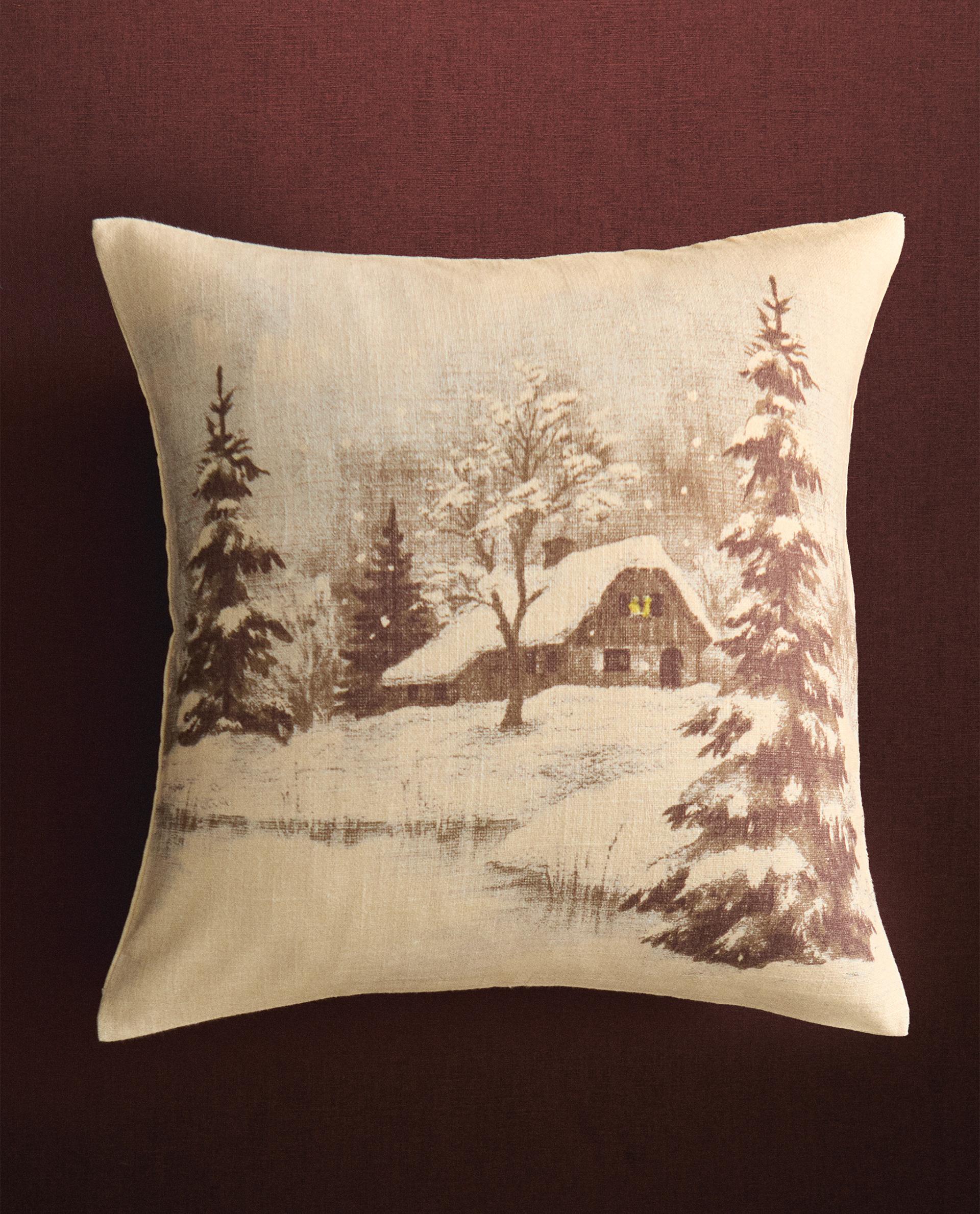 クリスマス スノーハウス クッションカバー | Zara Home 日本/Japan