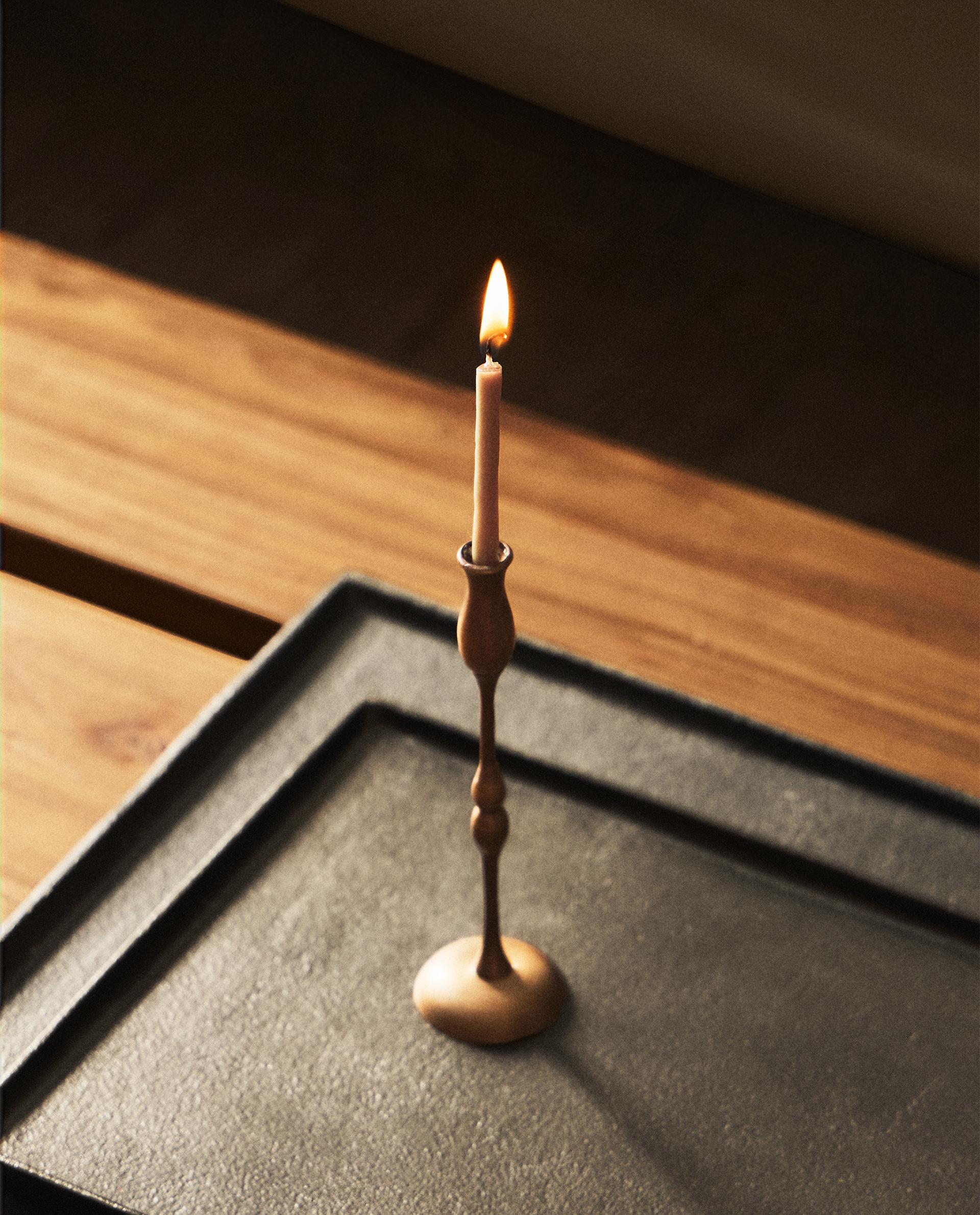 MINI GEOMETRIC BRASS CANDLESTICK