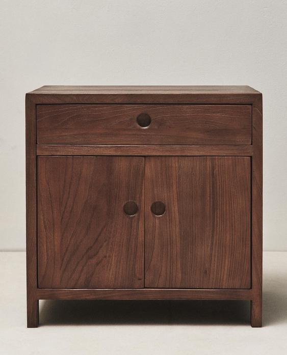 TABLE DE CHEVET EN BOIS D'ORME