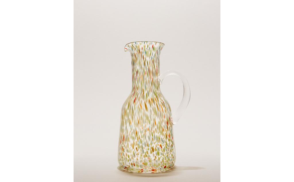 MULTICOLOURED GLASS JUG MULTICOLOURED GLASS JUG