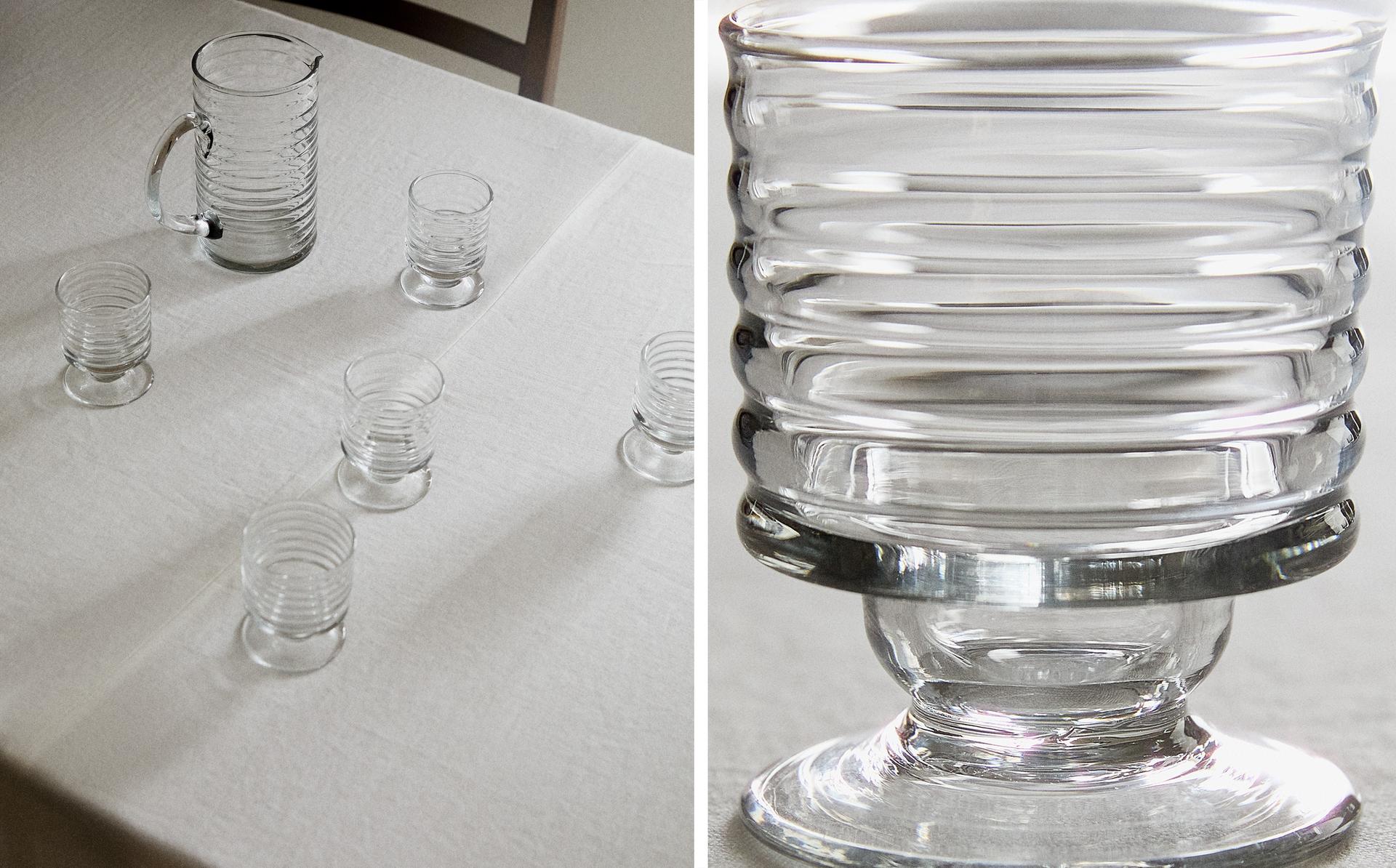 RAISED LINES GLASSWARE RAISED LINES GLASSWARE